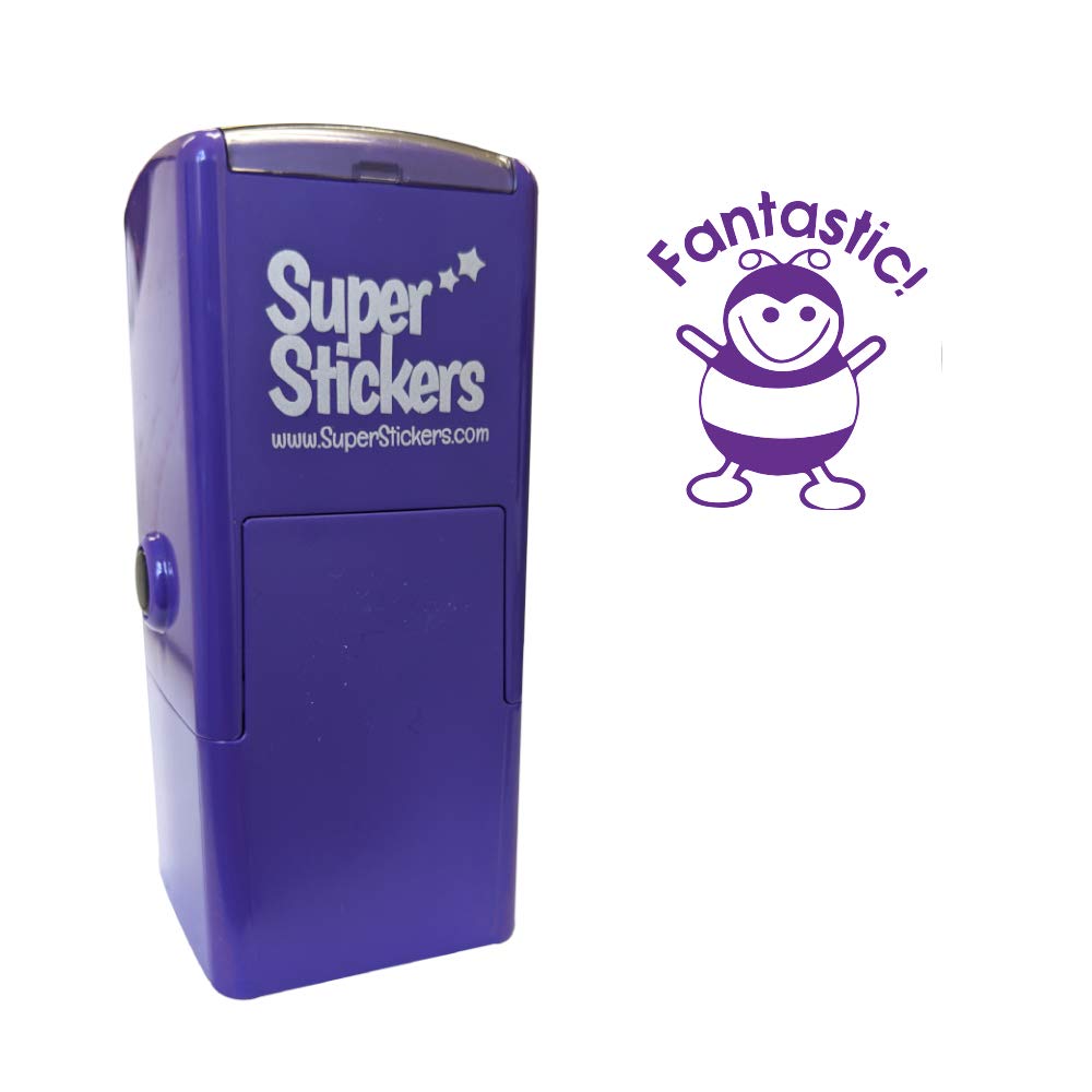 SuperStickers Fantastic Bee Pre Inked Stamper - Purple DST016V,Small