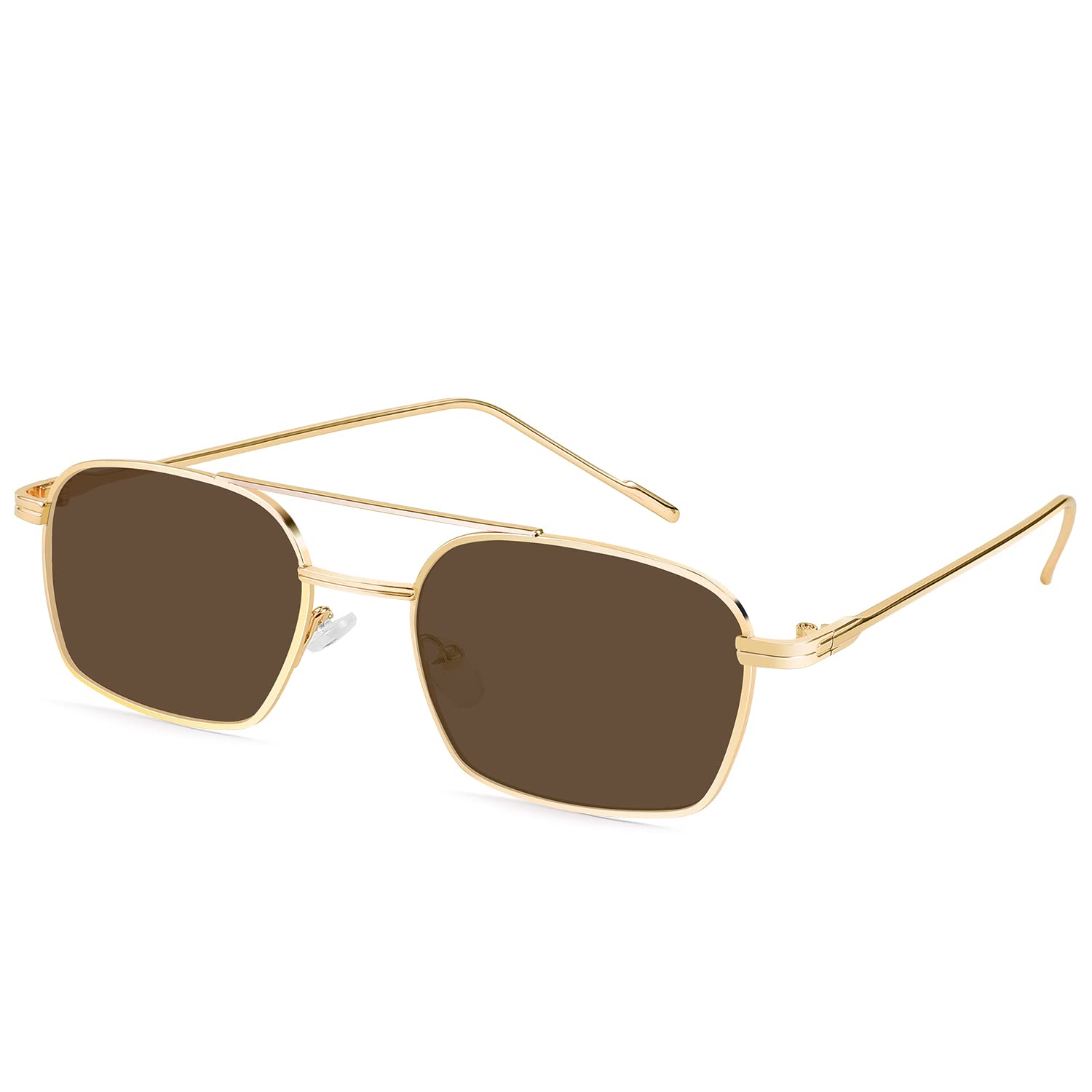 FEISEDYFashion Square Aviator Sunglasses Women Men Trendy Retro Metal Frame Sun Glasses Candy Color Lens B1036