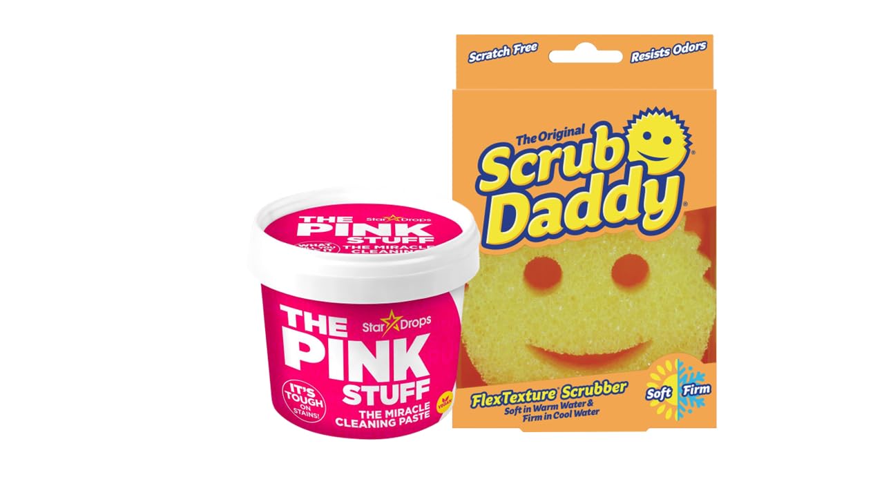 Stardrops - The Pink Stuff - The Miracle All Purpose Cleaning Paste (17.6 Ounces) Bundled with Scrub Daddy Sponge (1 Pack)