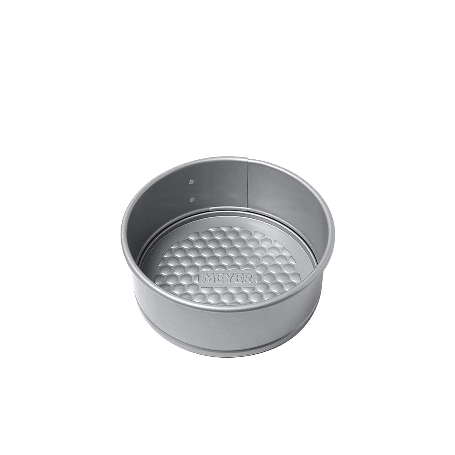 Meyer Bakemaster Carbon Steel Non Stick Springform Cake Tin | Baking Pan | Round Cake Mould | Cake Tin Small | Cake Tray for Baking | Removable Cake Mould | Spring Form pan, 16cm, Grey