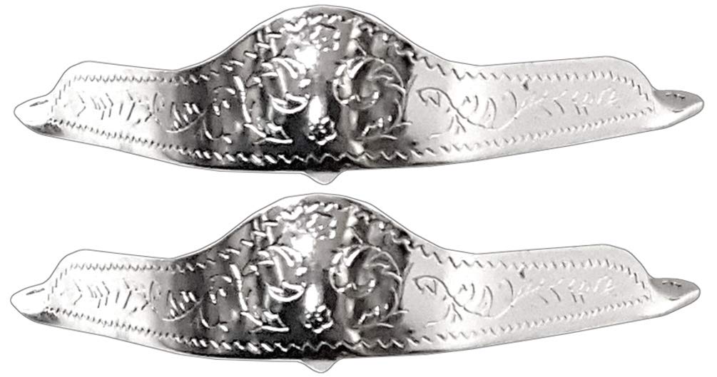 Modestone Pair Metal Toe Tips/Caps Western Filigree O/S Silver