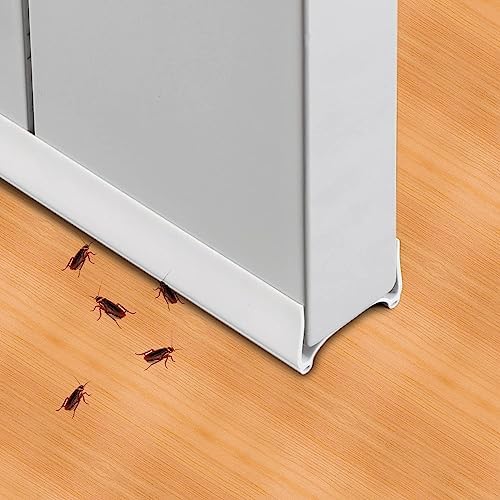 Litenyx96cm of Door Sealers for Door Bottom Gap Sealing for Home, Non-Adhesive Tape for Door Draft Stopper Weather Stripping, Noise Blocker Door Seal Guard Suits for Door Gap(0-25mm) (2Pc, White)