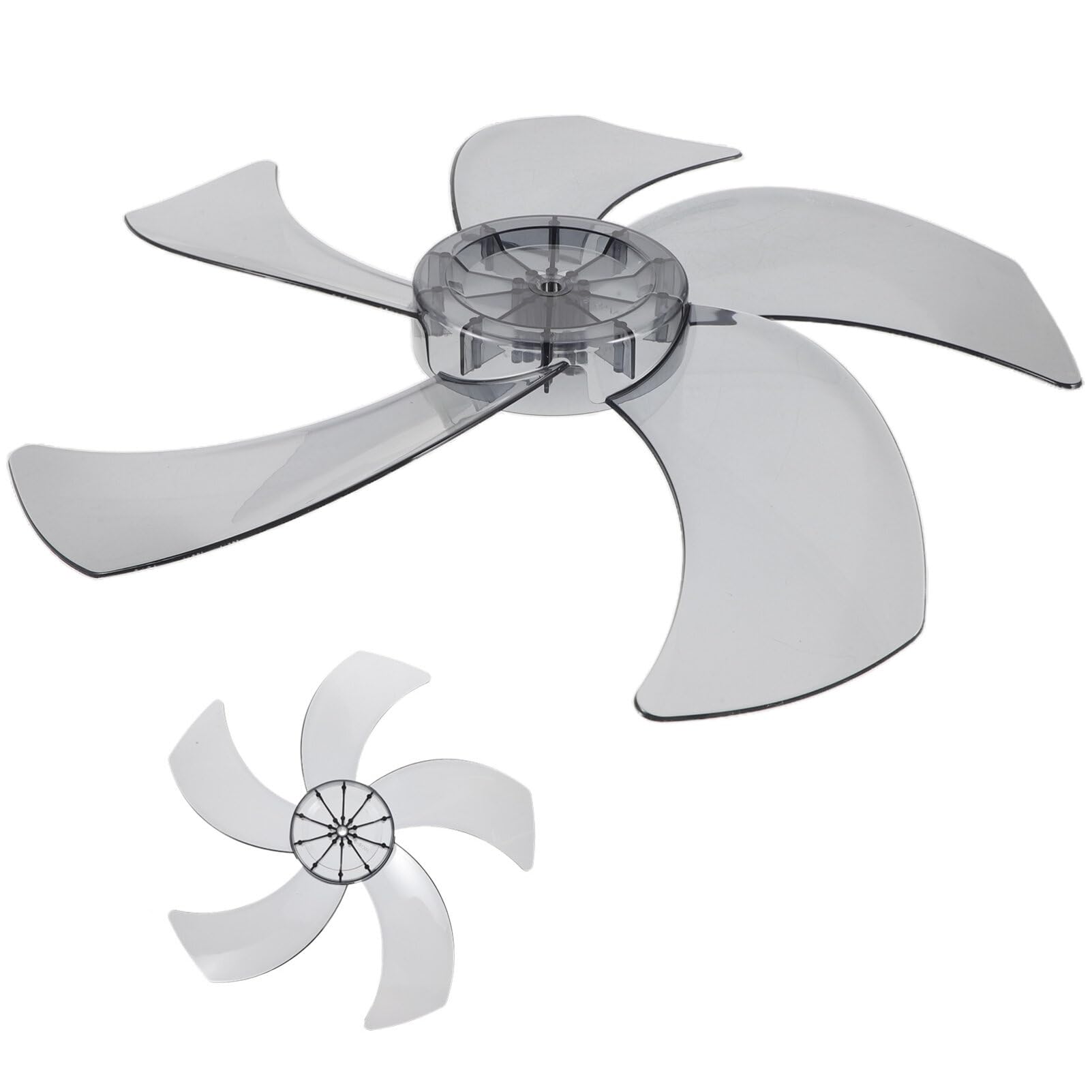 Fan Blades Plastic 5 Leaves Fan Blade Electric Fan Leaves with Nut Cover Pedestal Floor Fan Blade Table Fanner Replacement for 16 Inch Table Fan Replacement Fan Blades