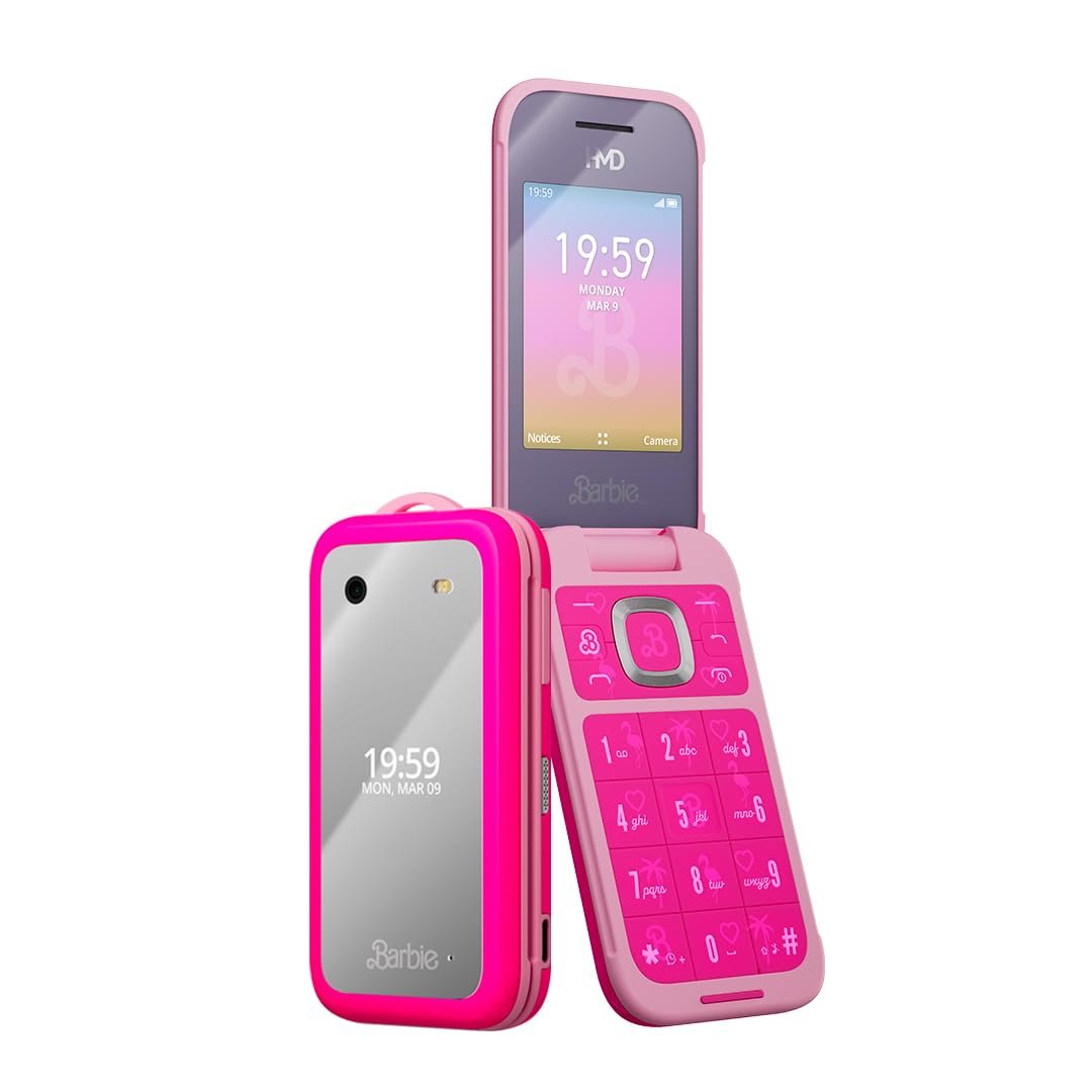 HMD Barbie | Flip | Unlocked | KaiOS | Compatible with All Carriers | Power Pink | US Version