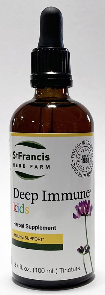 St. Francis Herbal - Deep Immune Tincture for Kids 100 ml - Natural Immune Support Booster - Vegetarian - Organic Herbs