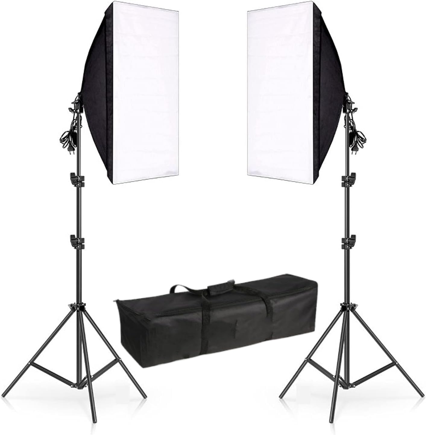 Dorbi Photography Continuous Lighting SoftBox Lighting Kit, 2set 50x70cm Softbox & 2set Light Holder Stand Photo Studio Equipment Set