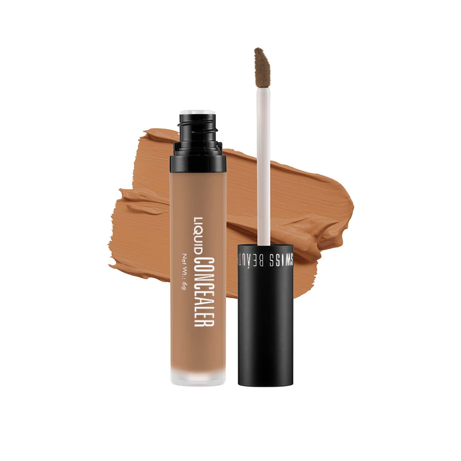 Swiss Beauty Liquid Light Weight Concealer With Full Coverage |Easily Blendable Concealer For Face Makeup With Matte Finish | Shade- Warm-Sand, 6g