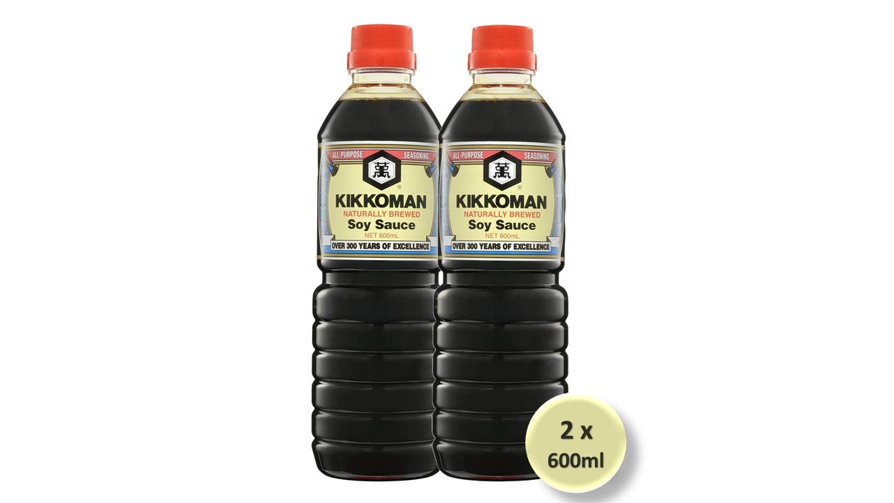 Kikkoman Soy Sauce (600ml, Pack of 2)