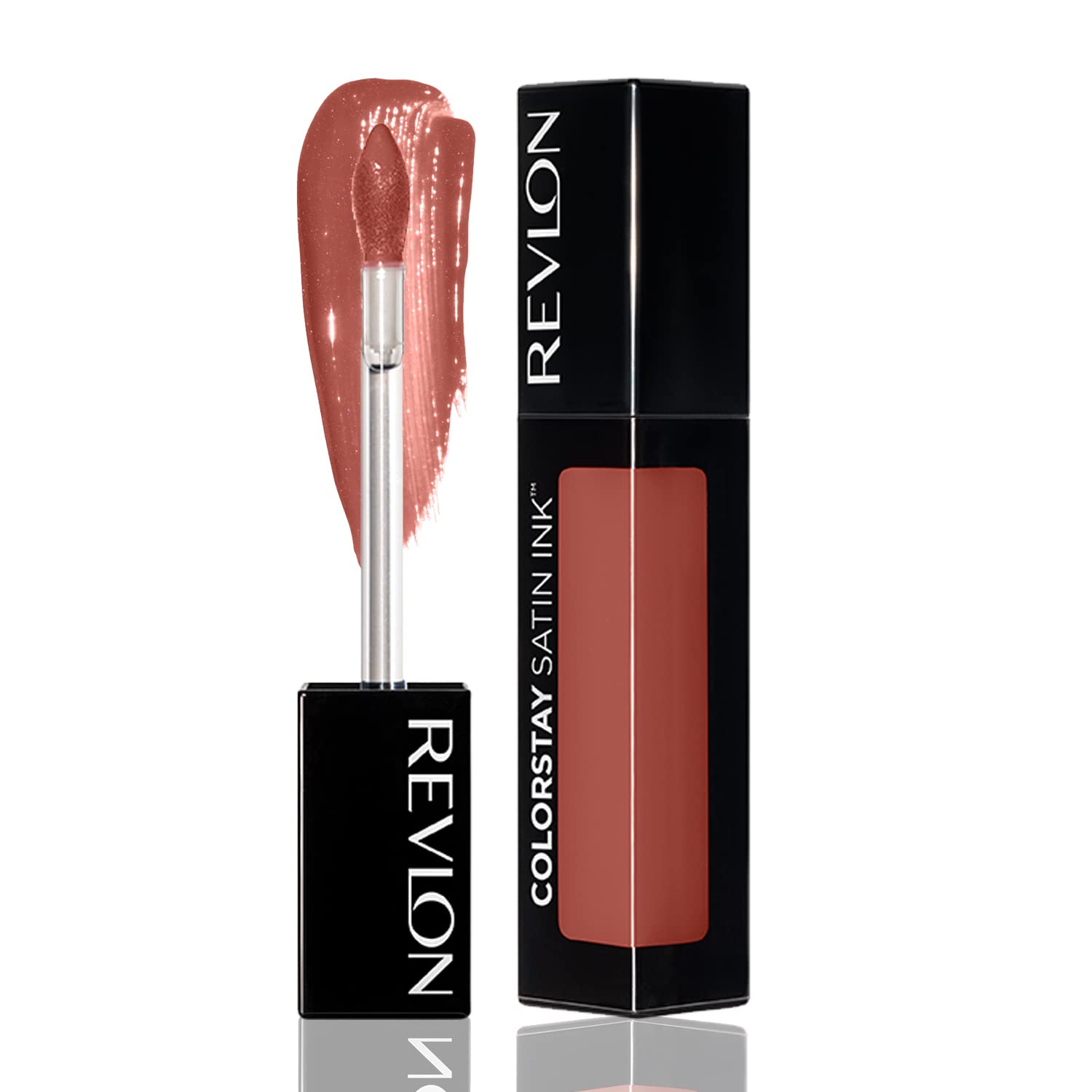 Revlon Liquid Lipstick, Face Makeup, ColorStay Satin Ink | Longwear Rich Lip Colors | Formulated with Black Currant Seed Oil | 006 Eyes on You, 0.17 Fl Oz