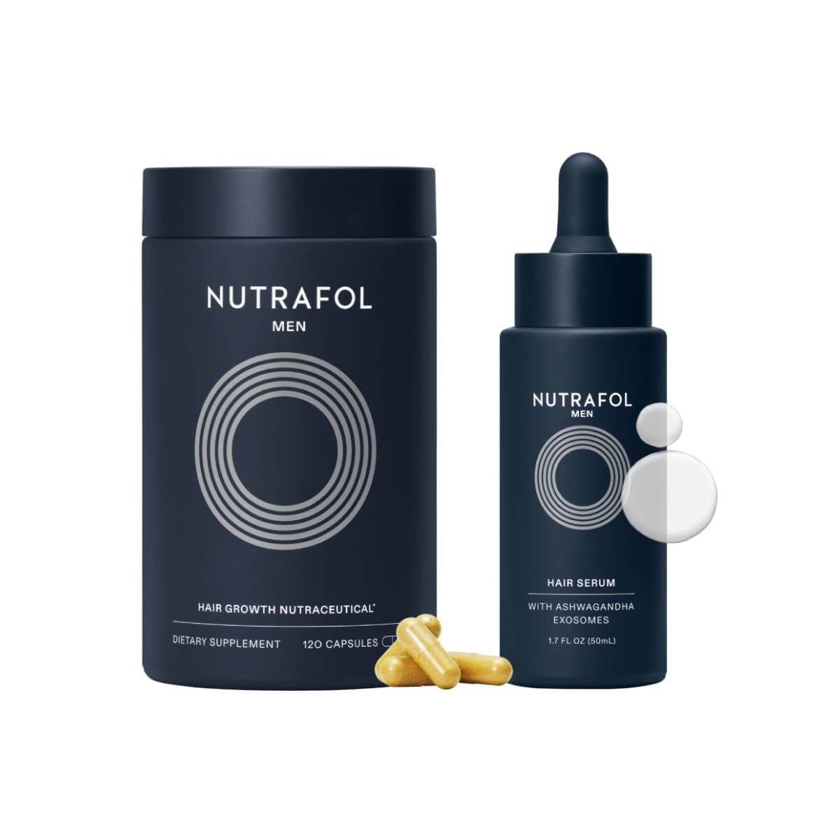 Nutrafol Hair Growth Nutritional Supplement & Growth Activator Duo for Men | Clinically Proven for Visibly Thicker & Stronger Hair | Dermatologist Recommended | 1 Month Supply