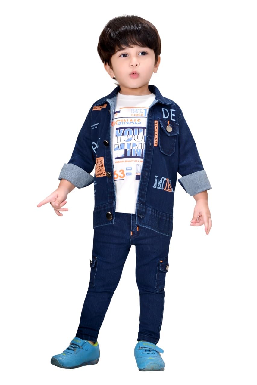 DOTSONDotson Clothing Set for Baby Boys- Jacket, Pant & T Shirt (2.5-3.5 Years)