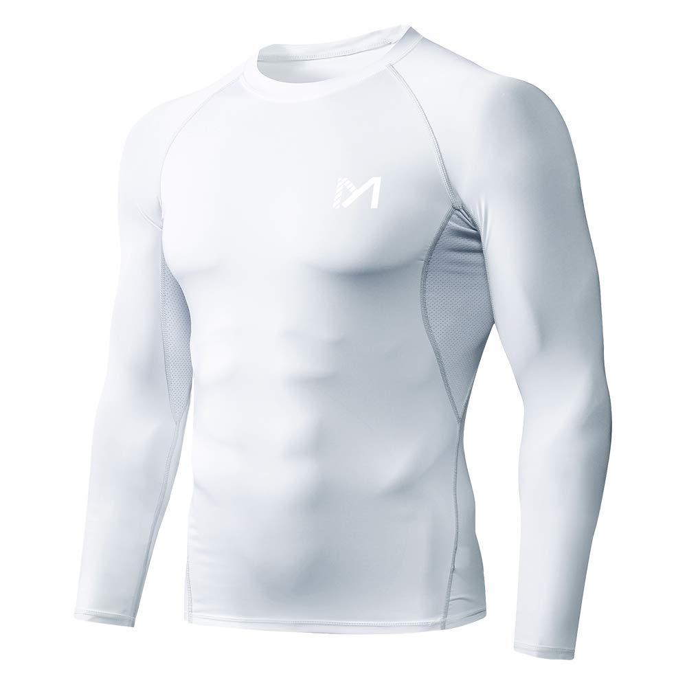 MEETYOOMen's Compression Long Sleeve Athletic Workout Shirt