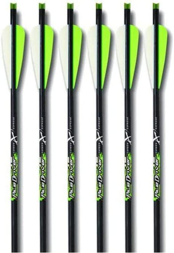 Carbon ExpressPileDriver Fletched Carbon Crossbolt with 4-Inch Vanes, 6-Pack