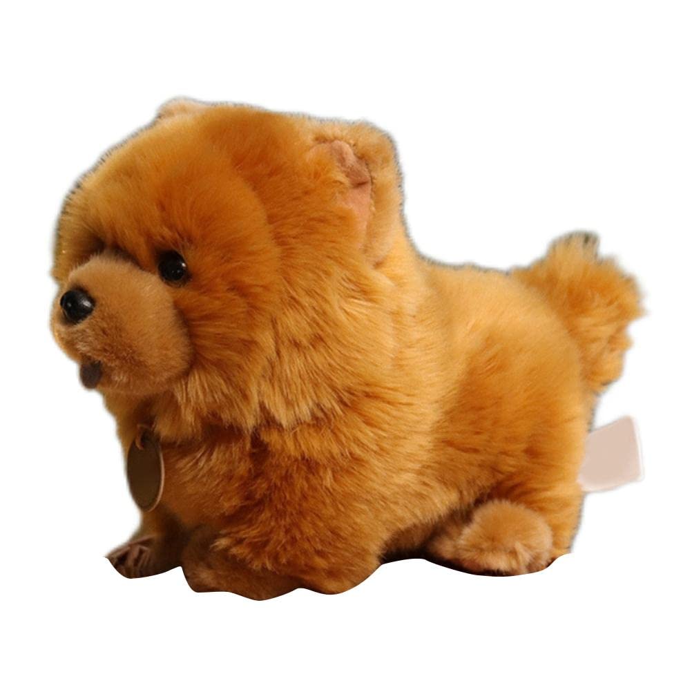 KUAJIN Plush Toy, 25cm(10inch) Cute Chow Dog Plush Toy Soft Stuffed Animal Fluffy Doll Throw Pillow Sofa Couch Bedroom Decor Gifts