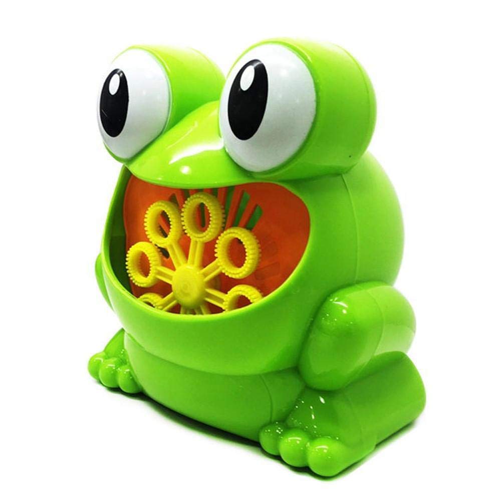 Cute Frog Automatic Bubble Machine Blower Maker Party Summer Outdoor Toy for Kids Wholesale