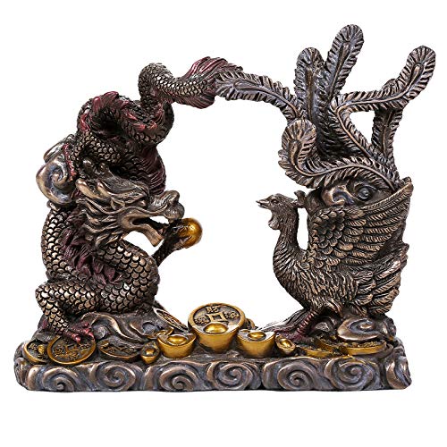 Pacific Giftware Feng Shui Dragon and Phoenix Celestial Perfect Couple Auspicious Marital Bliss Figurine