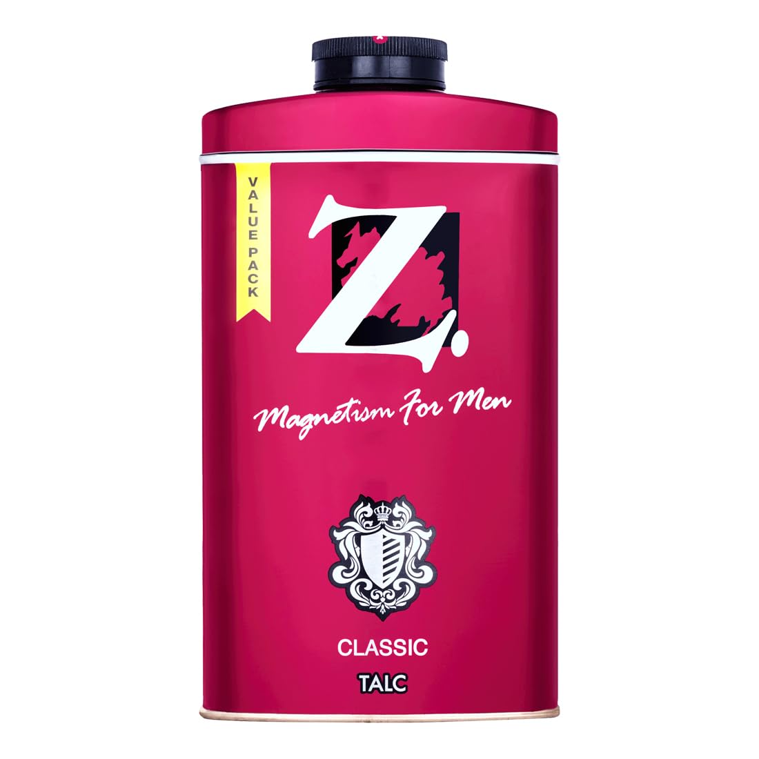 Z magnetism for men Classic Talc, 250g, Woody & Musky Fragrance, Premium Perfumed Talcum Powder for Men, Prevents Odor, Smooth Texture, Long Lasting Freshness, Ideal for All Skin Types