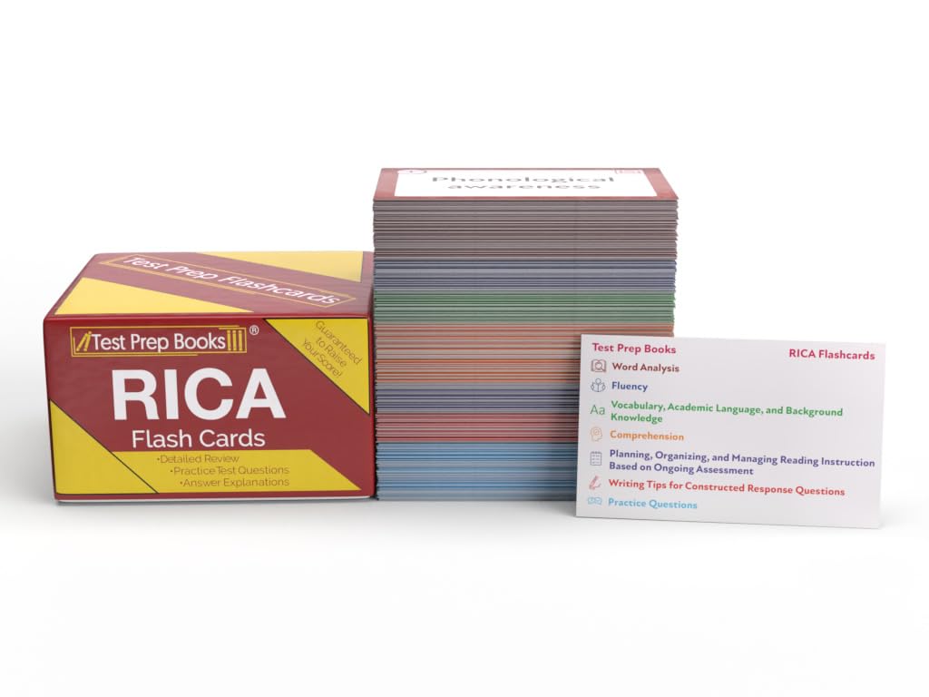 RICA Study Cards 2024-2025: RICA Test Prep and Practice Questions [Full Color Cards]