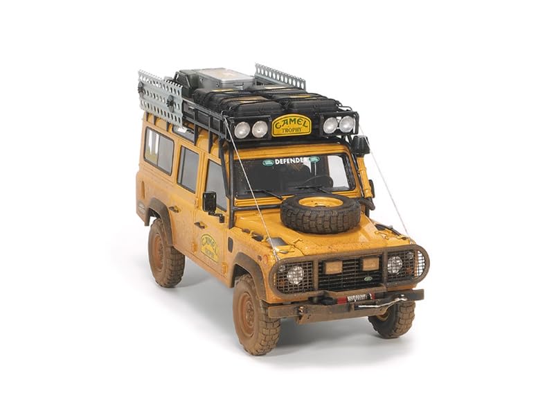 FloZfor Almost Real for Defender 110 1993 Malaysia for Camel TROPHY Dirty Version 1/18 Truck Pre-built Model