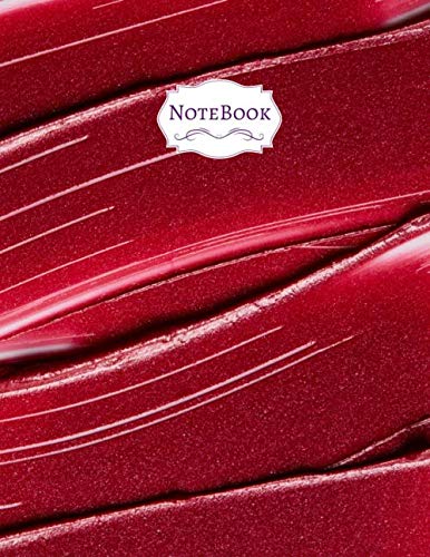 Lined notebook journal The texture of Smudged lipstick cover, lined notebook 100 pages with page number – Large (8.5 x 11 Inches)