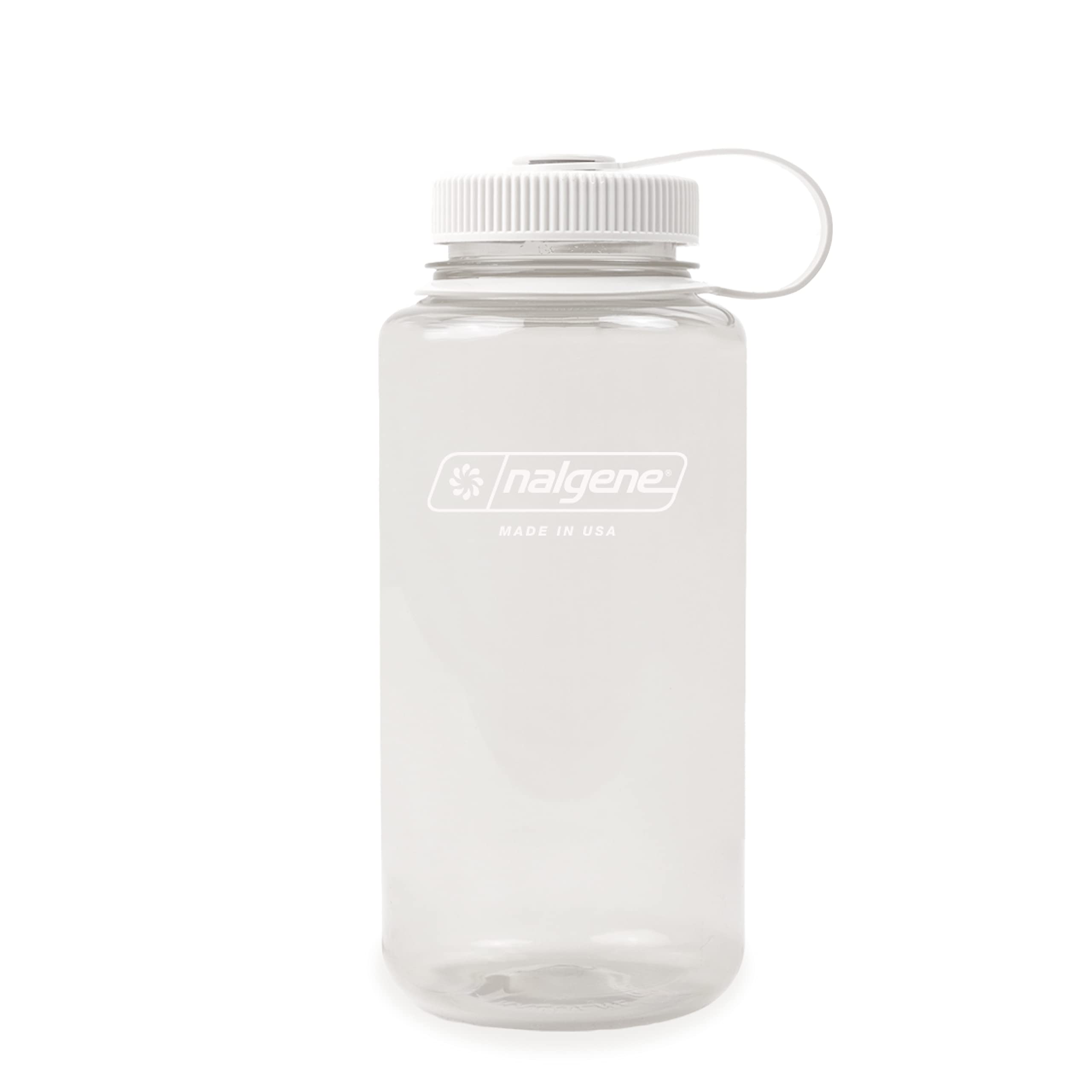 NalgeneMonochrome BPA-Free Recycled Reusable Water Bottle for Backpacking, Hiking, Gym - 32 oz Shatterproof, Cotton