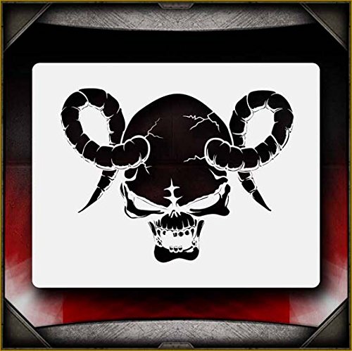 Skull 4 AirSick Airbrush Stencil Art Design Template