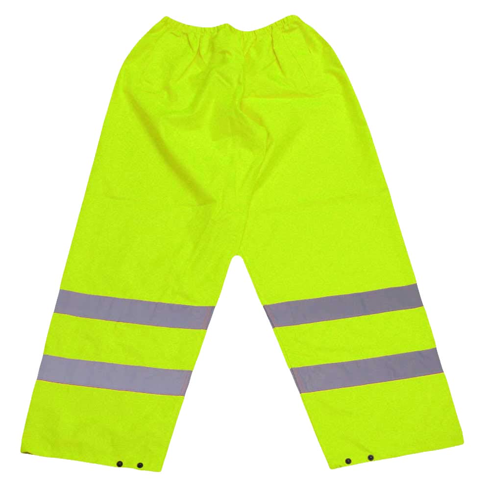 Hi Vis Yellow Over Trousers, 2 Side Pockets, Waterproof Breathable & Durable, High Visibility Conforms to EN20471, By Brook Hi Vis,