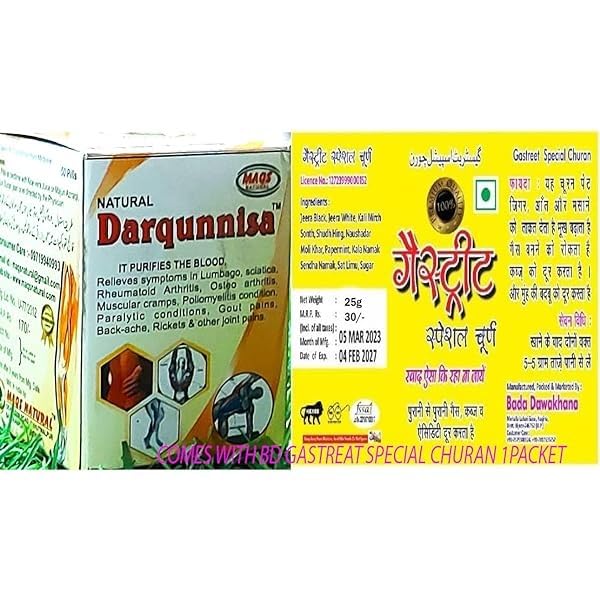 MAQS REMEDIES DARQUNNISA (50PILLS PACK OF 3) COMES WITH BD GASTREET CHURAN