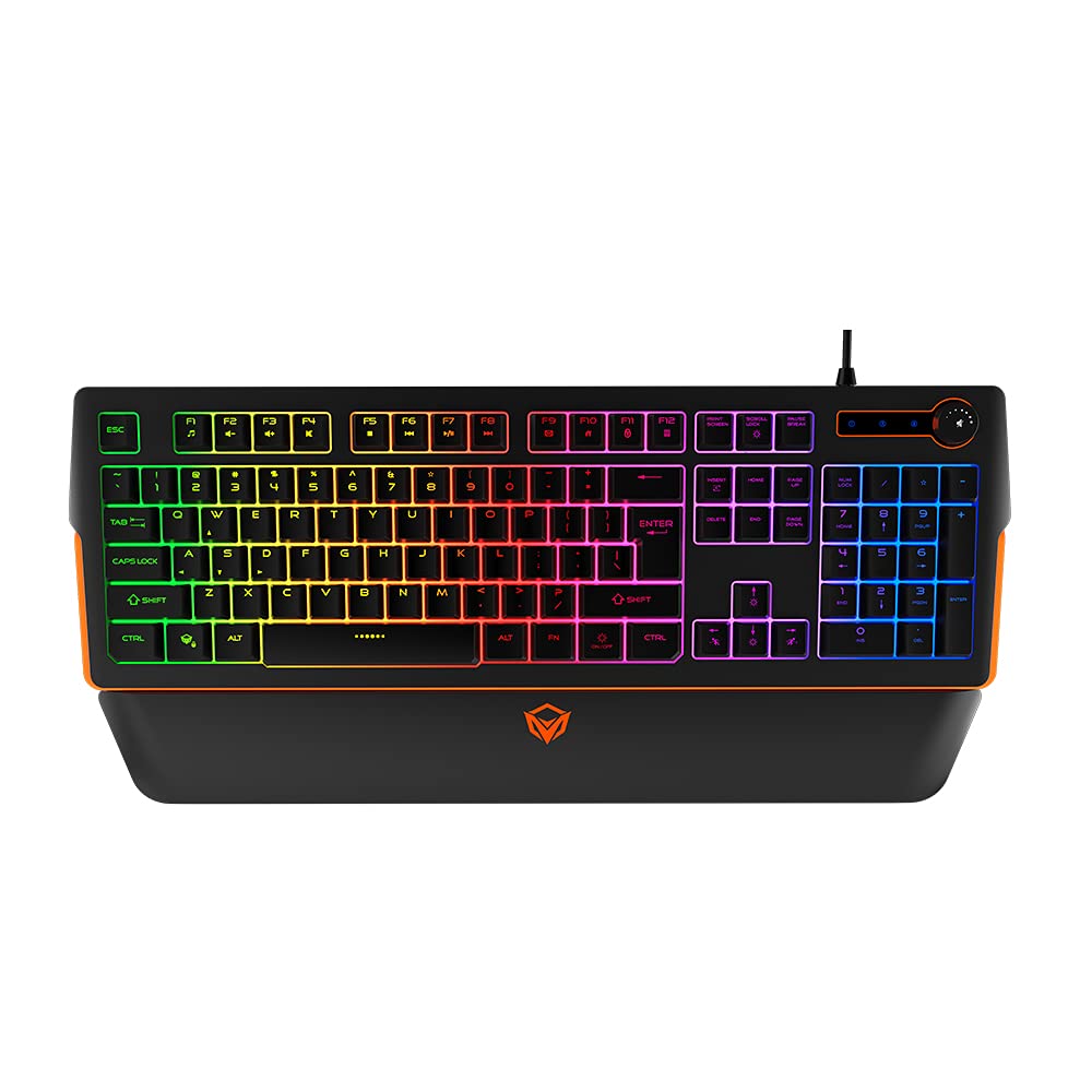 MEETION ECVV Gaming Keyboard with LED backlight RGB Magnetic Wrist Rest Keyboard for Gaming K9520