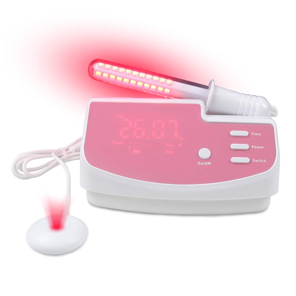 KTS Women Gynecological Vaginitis Treatment Device, Red & Blue Led Light Therapy Device for Vaginal Massage and Vaginal Rejuvenation, Anti-inflammatory Disinfect Therapy and Female Home Care