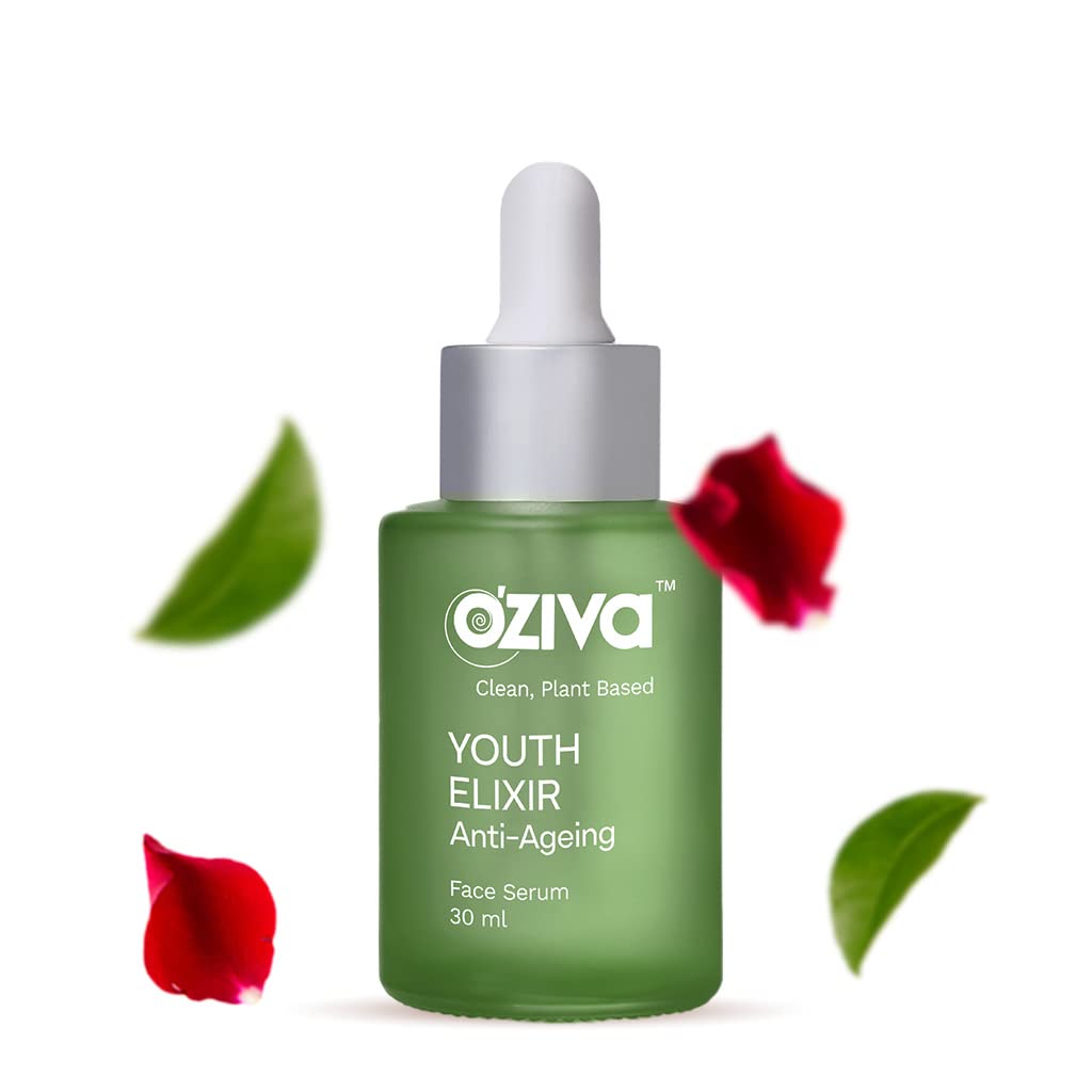 OZiva Youth Elixir Phyto Retinol Anti-Ageing Serum, 30 ml | Anti-Ageing Face Serum for Men & Women for Wrinkle Reduction & Skin Tightening | Sulphate-Free | With Phyto Retinol, Rose & Tiare Flower