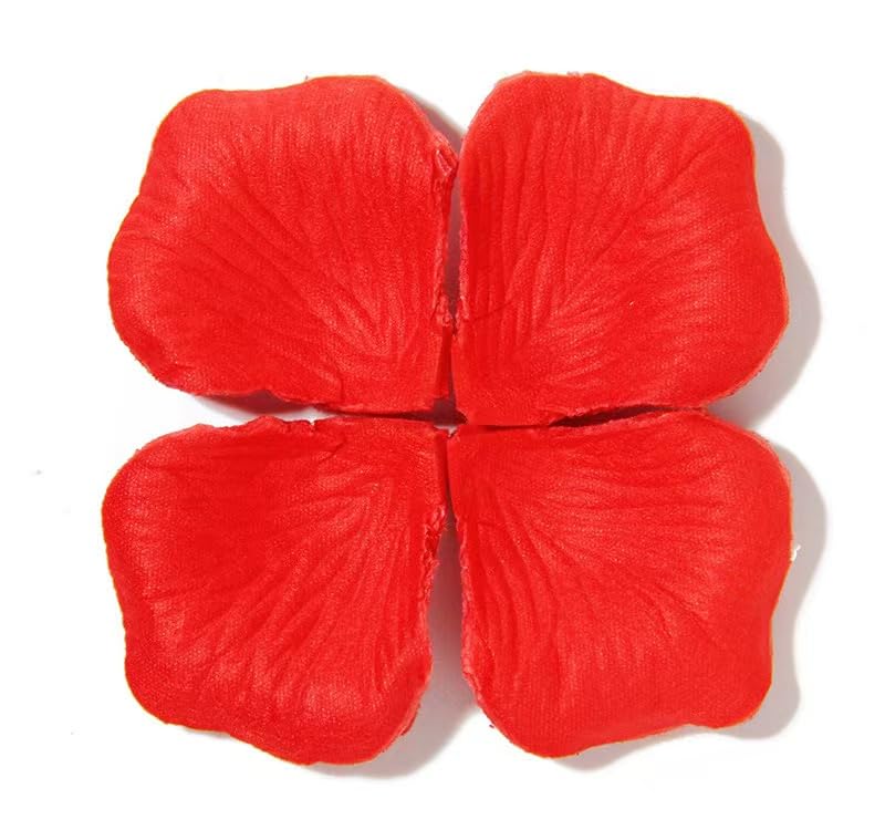 1000Pcs Artificial Fake Rose Petals Red Roses Petal Flowers for Romantic Wedding Party Favors Decoration