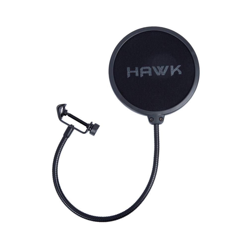 Hawk Proaudio PS02 Pop Filter for Vocal Recording/Streaming, 5.25 Inch (Black)