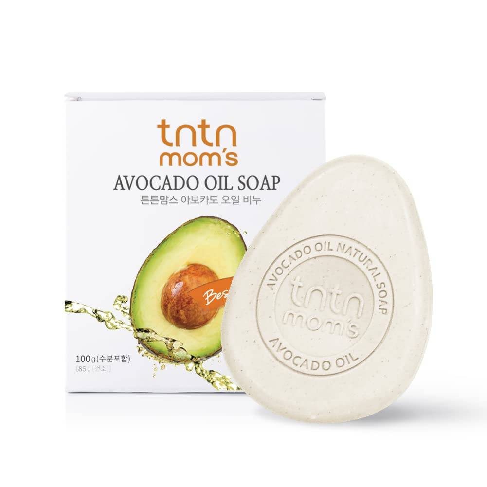 TNTN MOM'S Avocado Oil Soap Bar for Sensitive Skin Allergen Free Natural All-in-one Vitamin