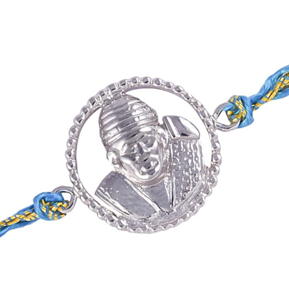 Silver Hub SILVER PLATED SAI BABA BRACELET RAKHI FOR BROTHERS