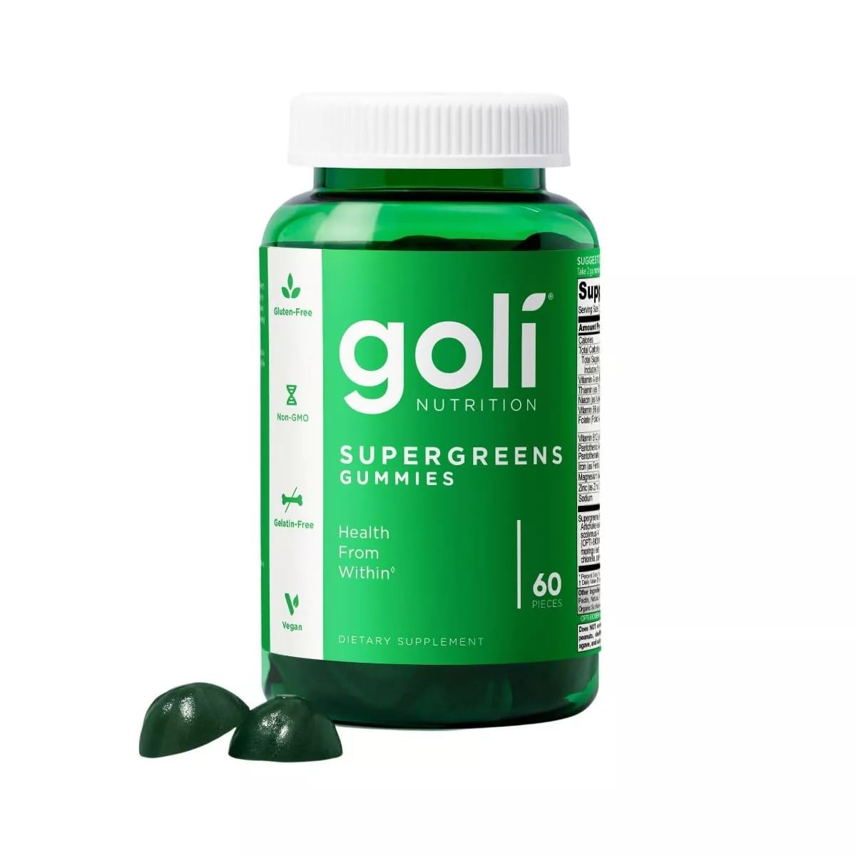 GoliNutrition Supergreens Gummies, 60 Pieces