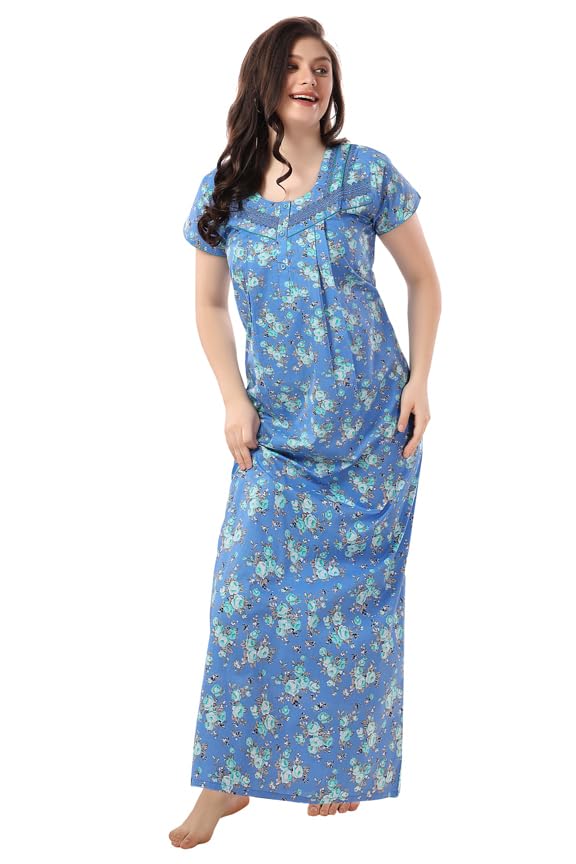 SoulemoWomen's Pure Cotton Floor Length Nighty 1648