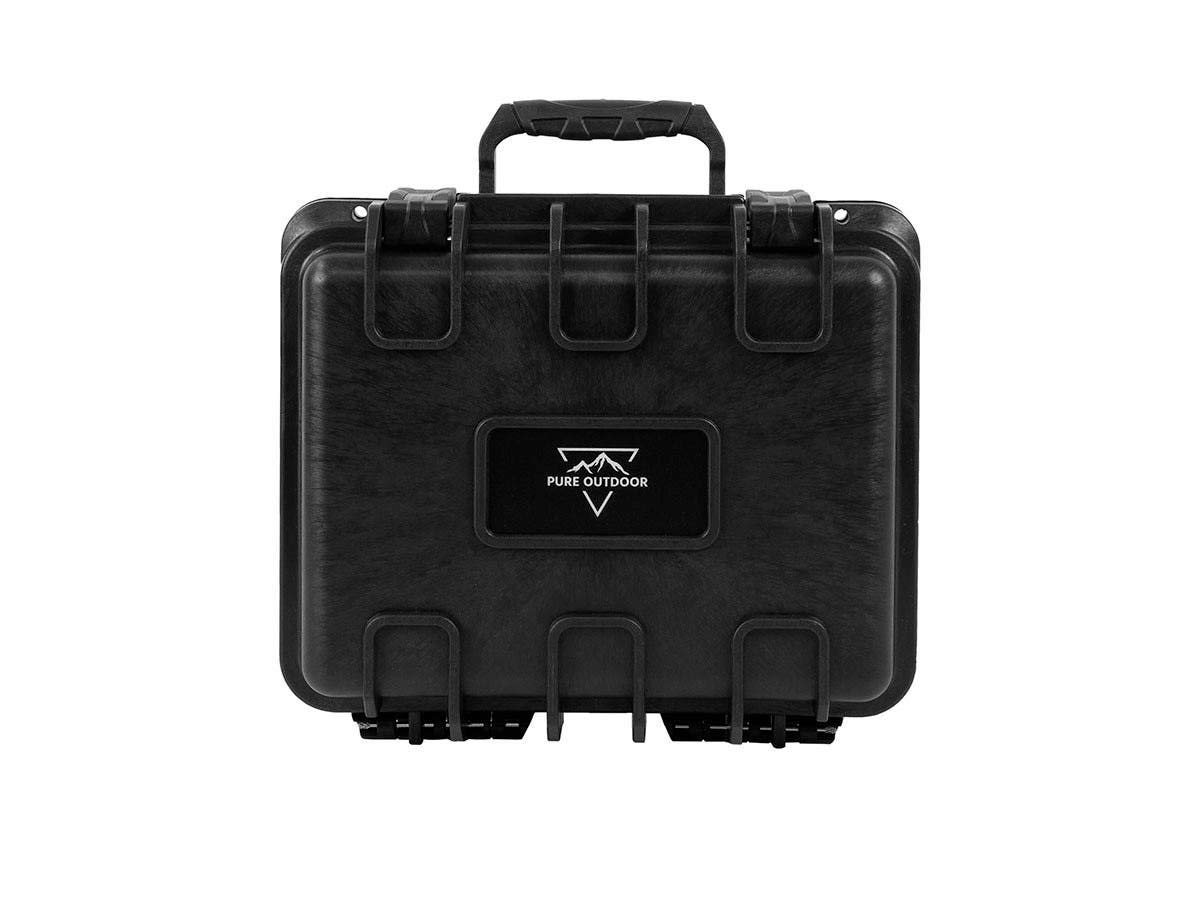 Monoprice Weatherproof/Shockproof Hard Case - Black Ip67 Level Dust And Water Protection Up To 1 Meter Depth With Customizable Foam, 10" X 9" X 7"