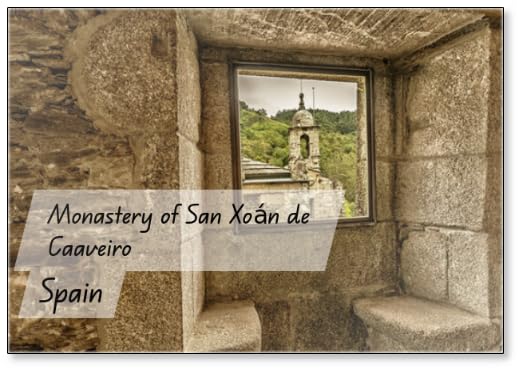 Monastery of San Xoán De Caaveiro, 11th Century Romanesque Style, Fragas Do Eume Natural Park, Pontedeume, La Coruna, Galicia, Spain, Europe, Fridge Magnet