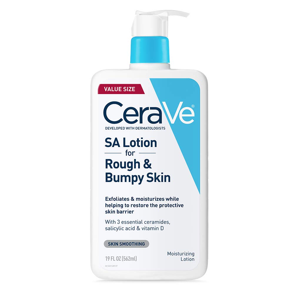 CeraVeSA Lotion for Rough & Bumpy Skin | Vitamin D, Hyaluronic Acid, Lactic Acid, Niacinamide & Salicylic Acid Lotion | Rough And Bumpy Skin Lotion |Gentle Exfoliating Body Lotion | 19 Ounce