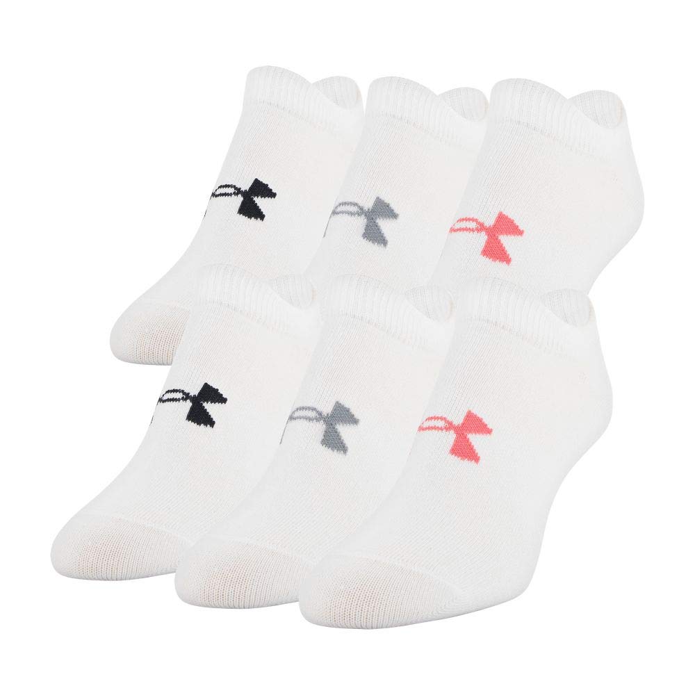 Under Armour Women's Essential 2.0 Lightweight No Show Socks, 6-Pairs