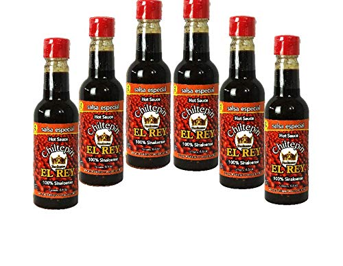 Salsa Especial Chiltepin El Rey Six Pack, Salsa Marisquera from Sinaloa, Seafood Mexican Hot Sauce