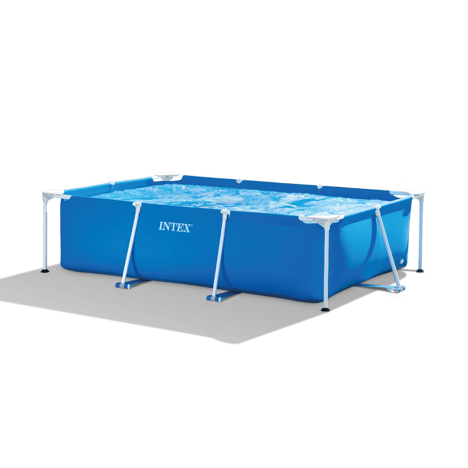 Intex Rectangular Metal Frame Pool - 28271, Multi Color