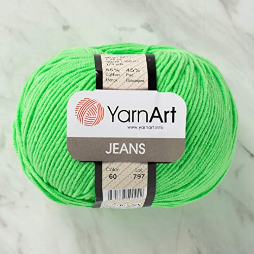 55% Cotton 45% Acrylic YarnArt Jeans Sport Yarn 1 Skein/Ball 50 gr 174 yds (60)