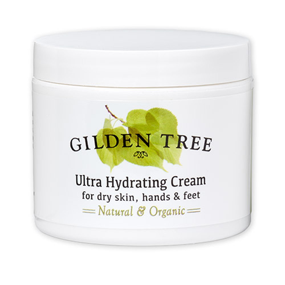 GILDEN TREE Natural & Organic Fragrance-Free Ultra Hydrating Cream for Dry, Cracked Skin, Hands & Feet, 4 oz.