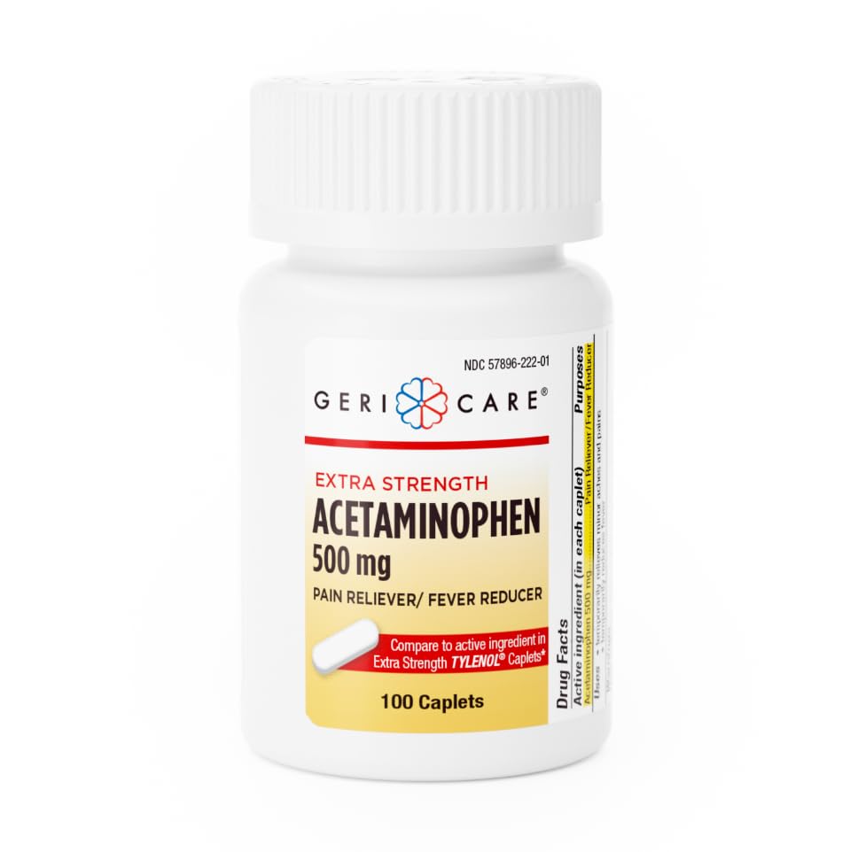 GeriCare Pharmaceuticals, Acetaminophen 500mg, 100 Caplets