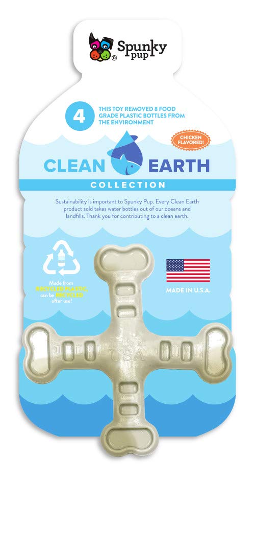 Spunky Pup Clean Earth Recycled Crossbones