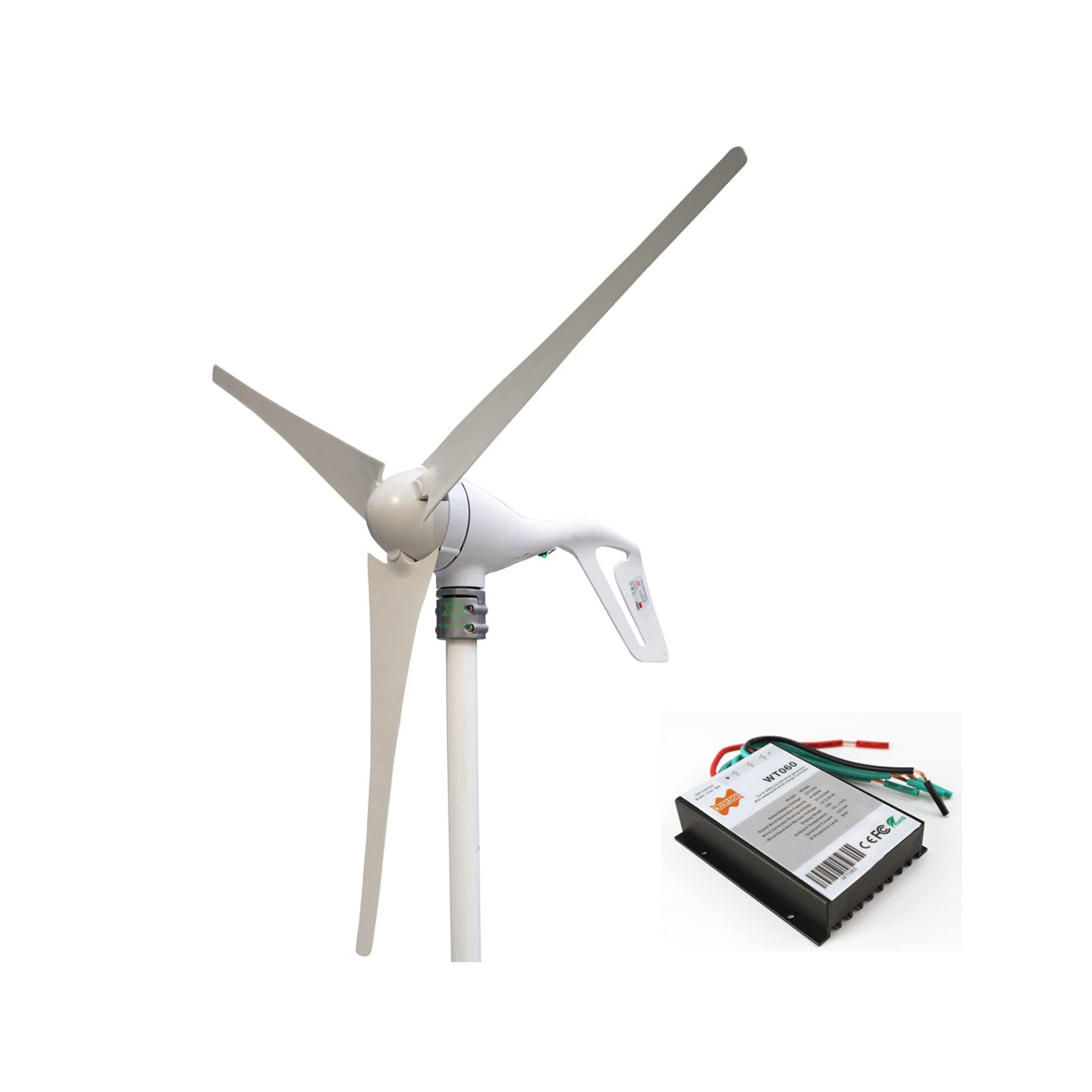 STUFY Wind Turbine Generator, AC 24V 400W With 600W Charge Controller Home Small Windmill For Boat Street Light,1