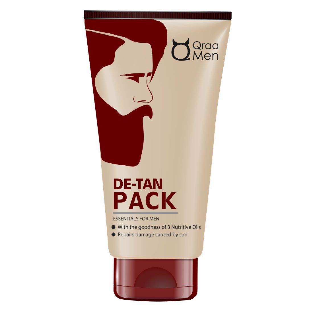 QraaMen De-Tan Pack For Men For Skin Lightening/Brightening, 120 g