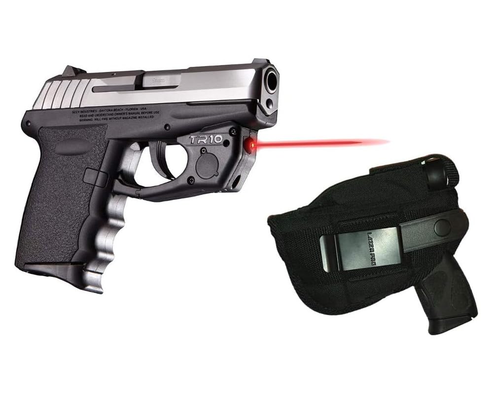 Laser Kit for SCCY® CPX-1 & DVG-1, CPX-2, CPX-3, CPX-4 w/Holster, Touch-Activated ArmaLaser TR10 Red Laser & 2 Extra Batteries